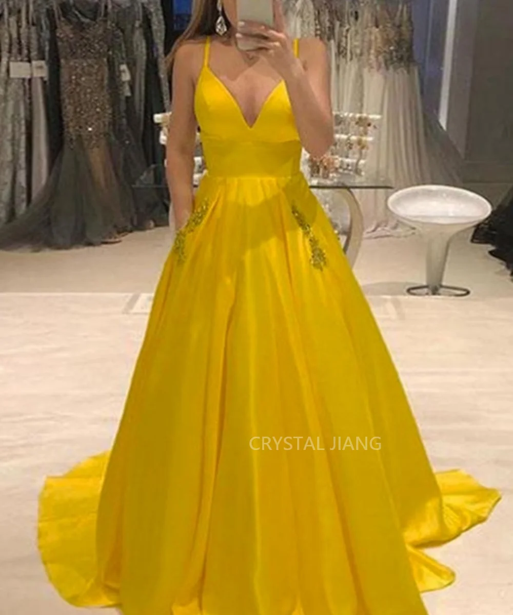 2023 New Arrival Long V Neck Satin Evening Dressesفساتين السهرة A Line Sheath Sweep Train Prom Dress Robe de soirée for Women
2023 New Arrival Long V Neck Satin Evening Dressesفساتين السهرة A Line Sheath Sweep Train Prom Dress Robe de soirée for Women