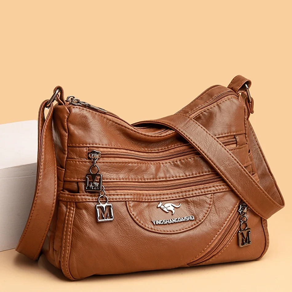 

Роскошные кошельки и сумочки, женская сумка высокого качества из мягкой кожи, дизайнерская сумка через плечо с несколькими карманами для женщин 2023