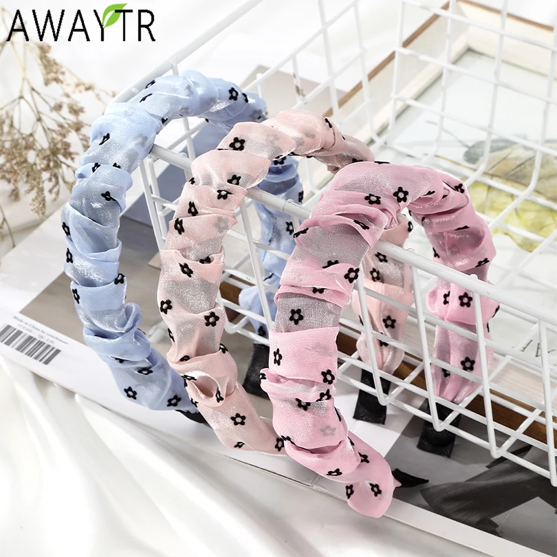 Korean Hair Bands for Women Hair Accessories Flower Print Pleated Shiny Yarn Headband Girls Fashion Hair Hoop Bands Headwear
Korean Hair Bands for Women Hair Accessories Flower Print Pleated Shiny Yarn Headband Girls Fashion Hair Hoop Bands Headwear