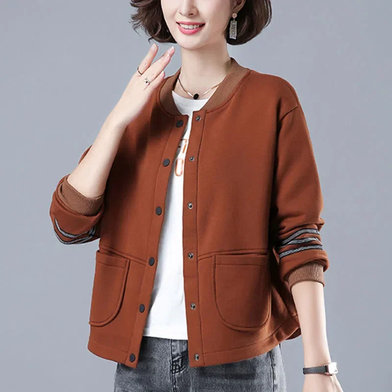 Cotton Spring Coat Women's Short 2024 New Loose Jacket Female Sports Baseball Uniform Outerwear Long-Sleeved Jackets Ladies Tops
Cotton Spring Coat Women's Short 2024 New Loose Jacket Female Sports Baseball Uniform Outerwear Long-Sleeved Jackets Ladies Tops
