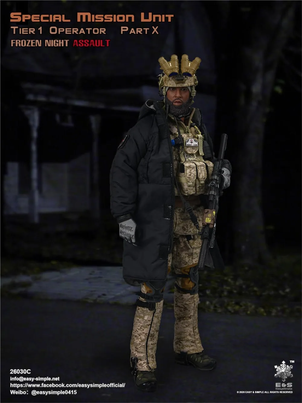 1/6 EASY&SIMPLE ES 26030C Seal Operator Cold Night Assault Long Overcoat Model For 12inch Action Figures Accessories
1/6 EASY&SIMPLE ES 26030C Seal Operator Cold Night Assault Long Overcoat Model For 12inch Action Figures Accessories