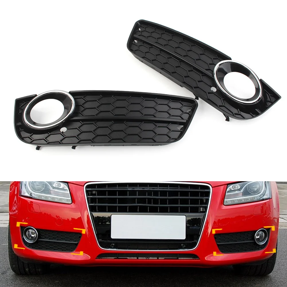 1 Pair Car Front Bumper Fog Light Grille Cover With Chrome Ring Accessories For Audi A5 2008 2009 2010 2011 ABS Plastic
1 Pair Car Front Bumper Fog Light Grille Cover With Chrome Ring Accessories For Audi A5 2008 2009 2010 2011 ABS Plastic