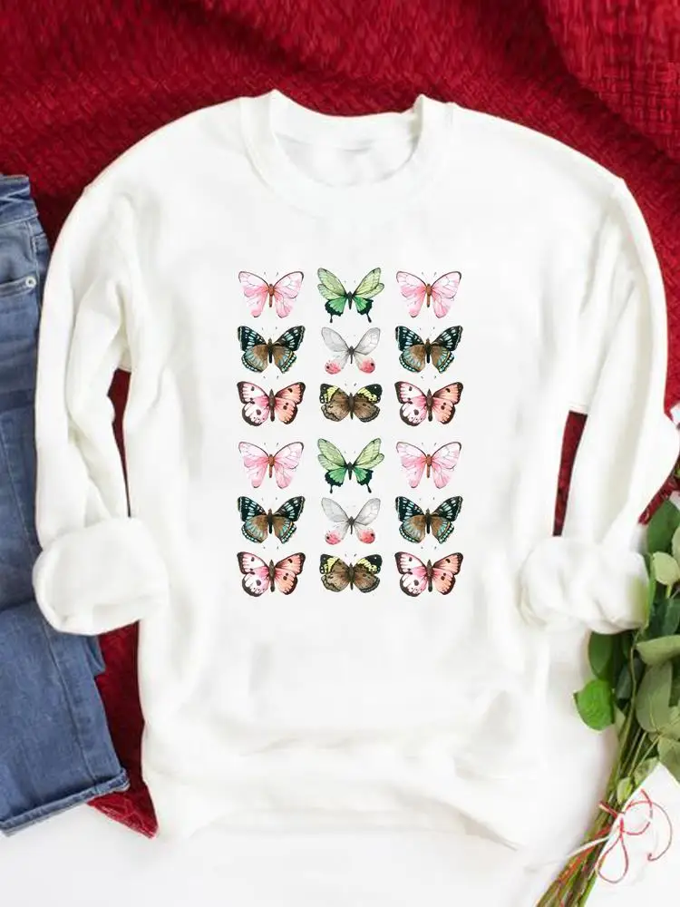 Butterfly Trend Cute 90s Autumn Spring O-neck Fashion Casual Women Clothing Graphic Sweatshirts Clothes Print Pullovers
Butterfly Trend Cute 90s Autumn Spring O-neck Fashion Casual Women Clothing Graphic Sweatshirts Clothes Print Pullovers