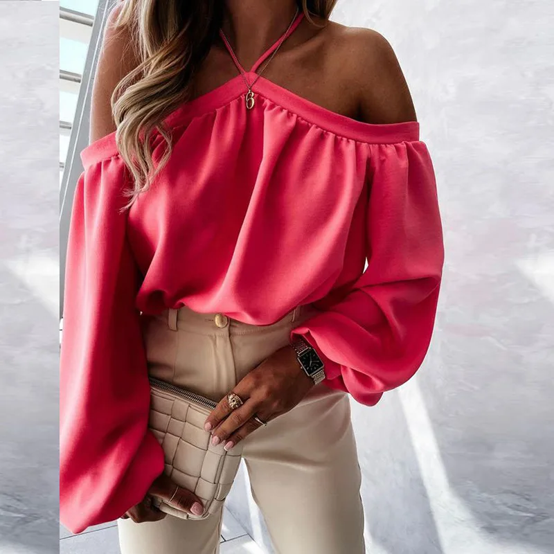 Spring/summer 2022 Long sleeve casual shirt with neck hanging off shoulder women clothing
Spring/summer 2022 Long sleeve casual shirt with neck hanging off shoulder women clothing