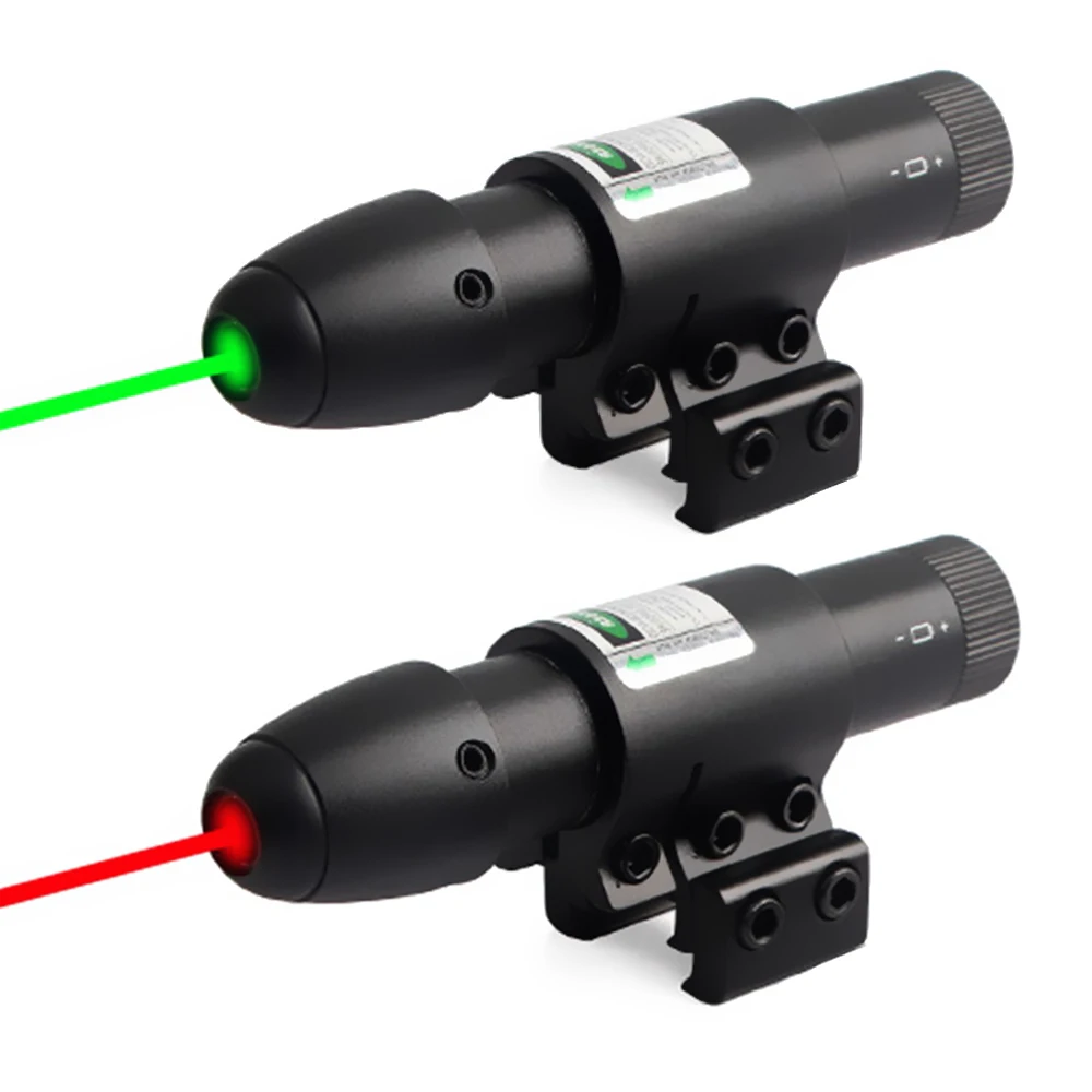 

Tactical Red Green Dot Laser Sight Scope Hunting Rifle Collimator Laser Pointer with 20mm/11mm Rail Mount Remote Switch