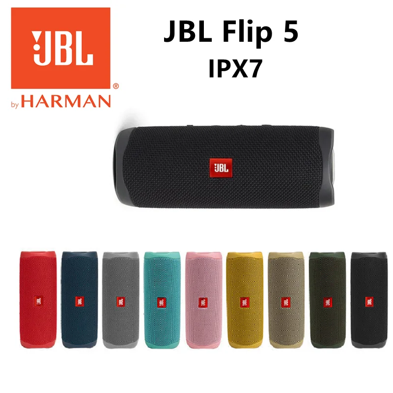 

100% оригинальный JBL Flip 5 Bluetooth-динамик, портативный IPX7 водонепроницаемый беспроводной музыкальный Бумбокс Partybox, уличный динамик