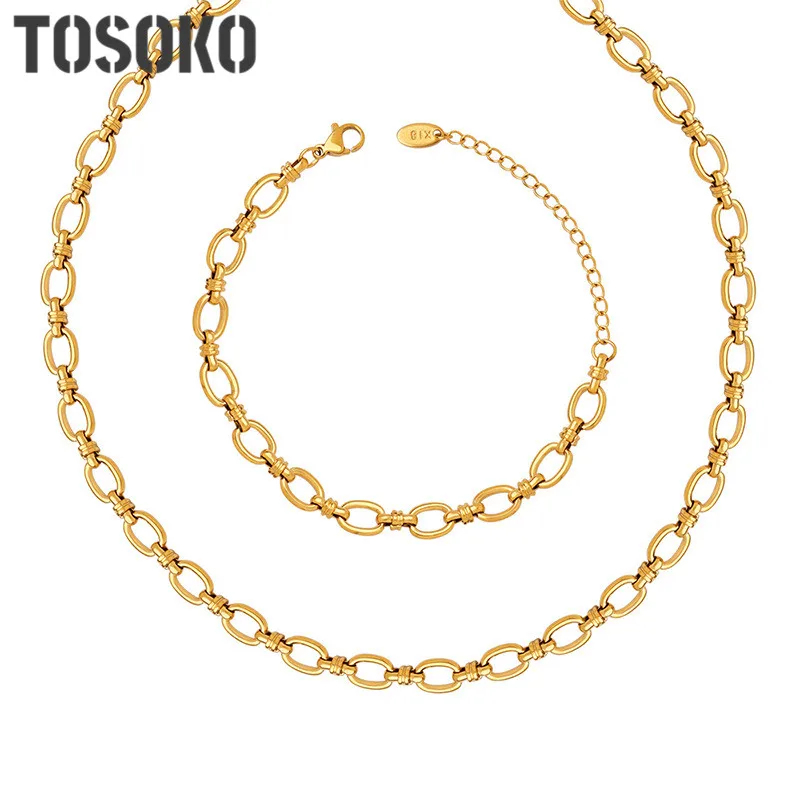 TOSOKO Stainless Steel Jewelry Metal Simple Splice Necklace Women's Fashion Collar Chain BSP995-E221
TOSOKO Stainless Steel Jewelry Metal Simple Splice Necklace Women's Fashion Collar Chain BSP995-E221