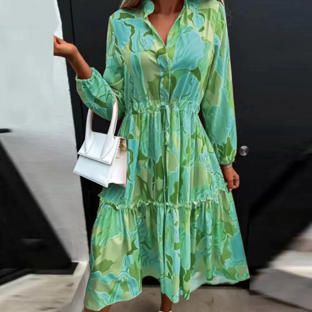Women Dress Loose Casual Trendy Printed Tie-waist Long-sleeve Dress for Summer Loose Lady Vestidos vestidos de verano mujer 2022
Women Dress Loose Casual Trendy Printed Tie-waist Long-sleeve Dress for Summer Loose Lady Vestidos vestidos de verano mujer 2022