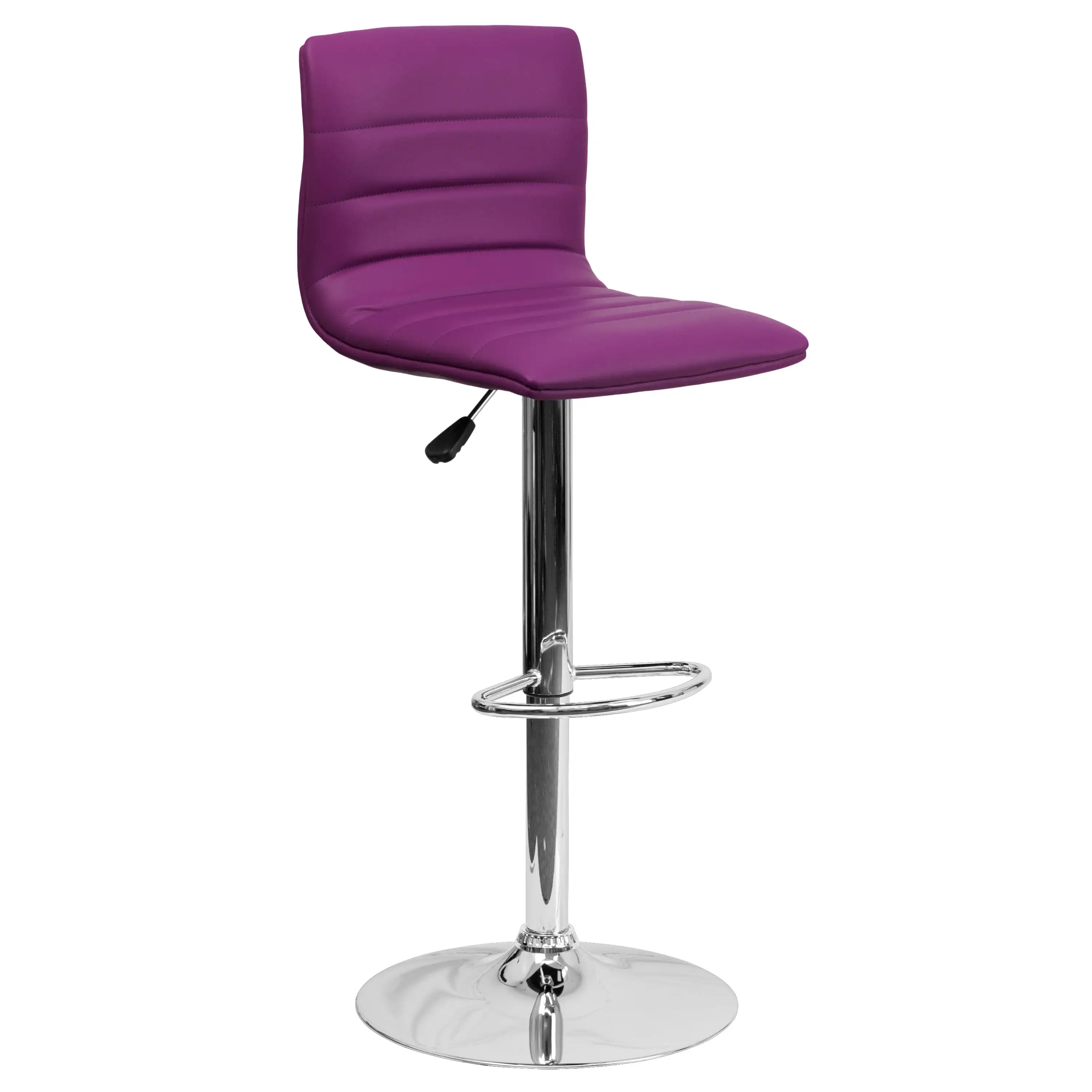 Vinyl Adjustable Bar Stool with Back, Counter Height Swivel Stool with Chrome Pedestal Base
Vinyl Adjustable Bar Stool with Back, Counter Height Swivel Stool with Chrome Pedestal Base