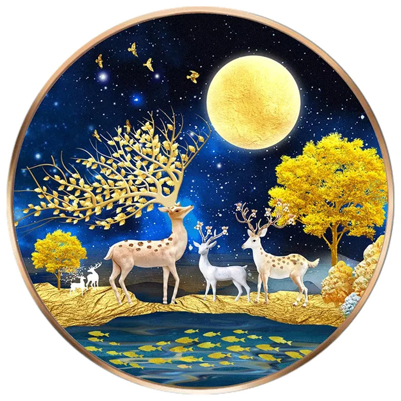 5D Diamond Painting Golden Elk Moon DIY Diamond Art Embroidery Gift Office Living Room Home Decoration Diamond Cross Stitch Kits
5D Diamond Painting Golden Elk Moon DIY Diamond Art Embroidery Gift Office Living Room Home Decoration Diamond Cross Stitch Kits