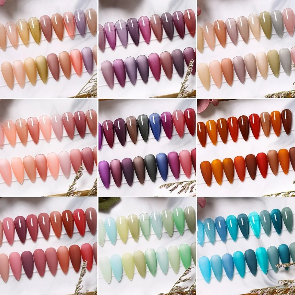 ELANO 9PCS Small Set of Nail Polish Ice Transparent Color Nail Polish Set Nail Shop Special Phototherapy Nail Polish Nail Art
ELANO 9PCS Small Set of Nail Polish Ice Transparent Color Nail Polish Set Nail Shop Special Phototherapy Nail Polish Nail Art