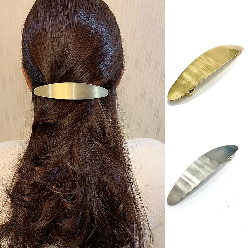 Elegant Mental Strip Hair Barrette For Women Smooth Surface Headwear Vintage Long Hair Clips Hair Styling Accessories 
Elegant Mental Strip Hair Barrette For Women Smooth Surface Headwear Vintage Long Hair Clips Hair Styling Accessories
