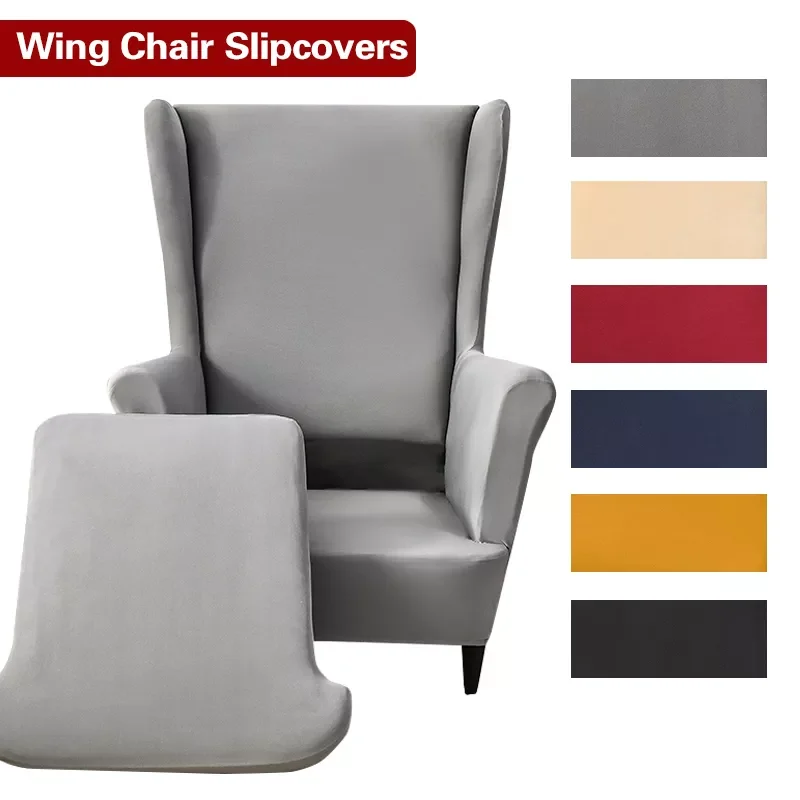 Chair Slipcovers 2Pieces/set Stretch Spandex Wingback Chair Covers Sofa Slipcover Solid Color Furniture Protector
Chair Slipcovers 2Pieces/set Stretch Spandex Wingback Chair Covers Sofa Slipcover Solid Color Furniture Protector