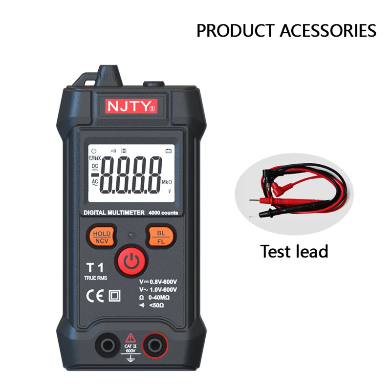 Portable Digital Multimeter High-definition Backlit Display Auto Range Voltage Tester Daily Use Mini Voltage Tester
Portable Digital Multimeter High-definition Backlit Display Auto Range Voltage Tester Daily Use Mini Voltage Tester