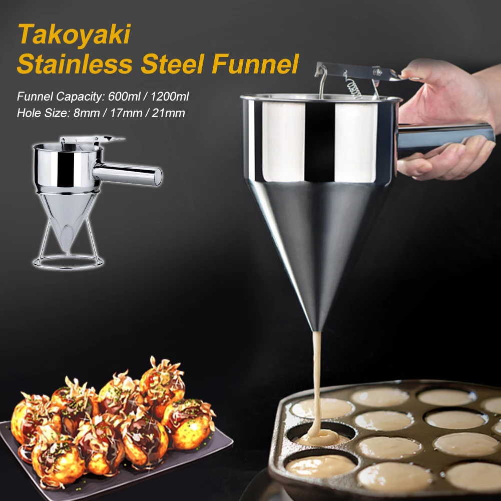 Batter Funnel Dispenser Baking Tools Octopus Balls Stainless Steel Cone Funnel Kitchen Tool for Baking Cupcakes Pancakes Tool
Batter Funnel Dispenser Baking Tools Octopus Balls Stainless Steel Cone Funnel Kitchen Tool for Baking Cupcakes Pancakes Tool