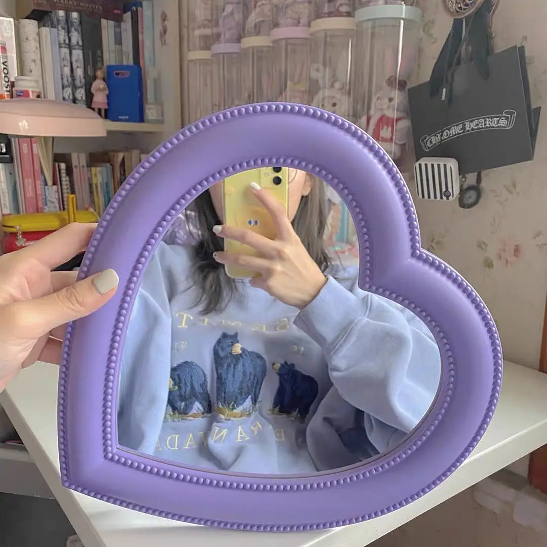 Ins Love Heart Cosmetic Mirror Wall Hanging Dormitory Dressing Mirror Pink White Korean Living Room Decorative Mirrors For Girls
Ins Love Heart Cosmetic Mirror Wall Hanging Dormitory Dressing Mirror Pink White Korean Living Room Decorative Mirrors For Girls