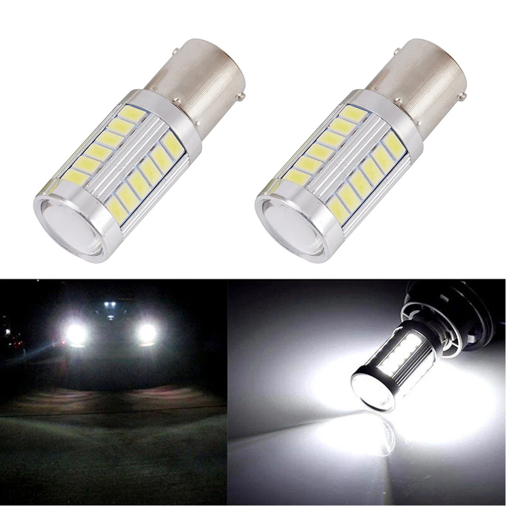 

Car LED Reversing Light BA15S P21W 1156 Reversing Lamp 33-SMD 5630 12V Backup Light Auto Turn Signal Lamp Bulb White Fog Lights