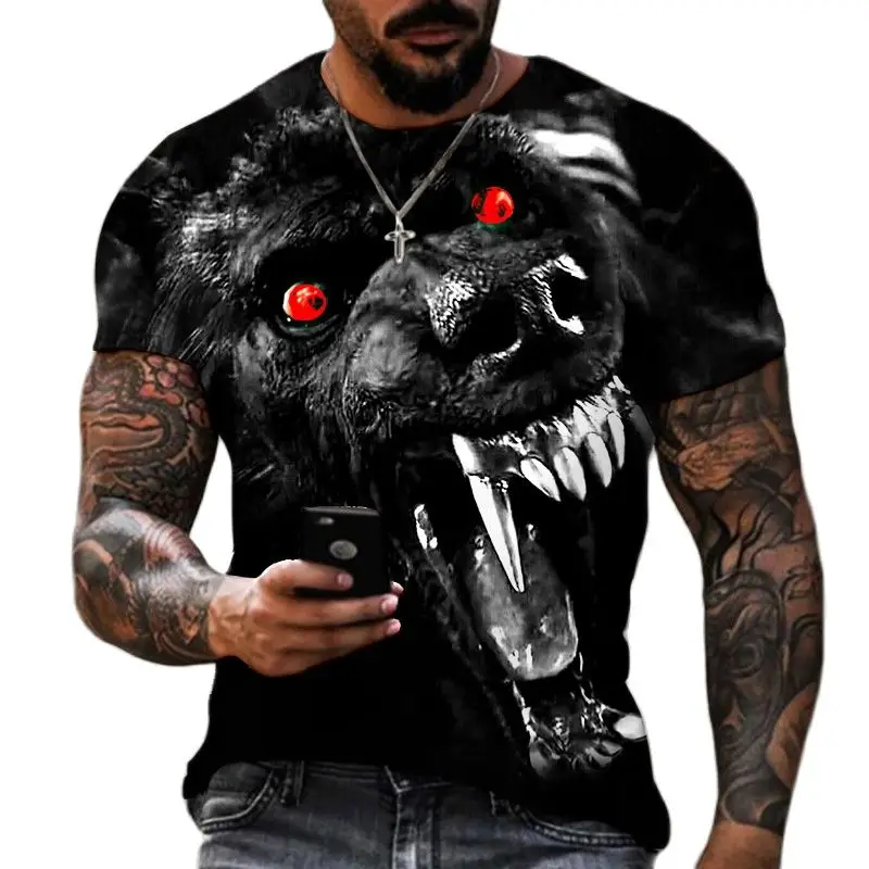 2022 New Summer Beast Wild Wolf 3D Printed Tshirt for Men Black Series Short-sleeved Top Male Vintage Shirt Streetwear
2022 New Summer Beast Wild Wolf 3D Printed Tshirt for Men Black Series Short-sleeved Top Male Vintage Shirt Streetwear