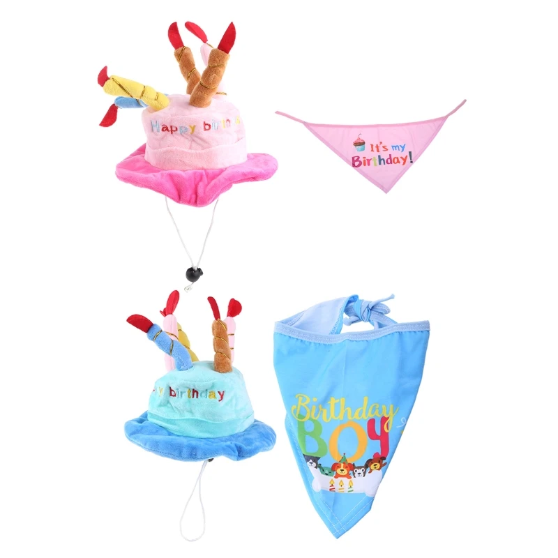 2Pcs/Set Pet Dog Birthday Hat Bibs Decoration Photography Props Head-wear Scarf Costume Accessories
2Pcs/Set Pet Dog Birthday Hat Bibs Decoration Photography Props Head-wear Scarf Costume Accessories