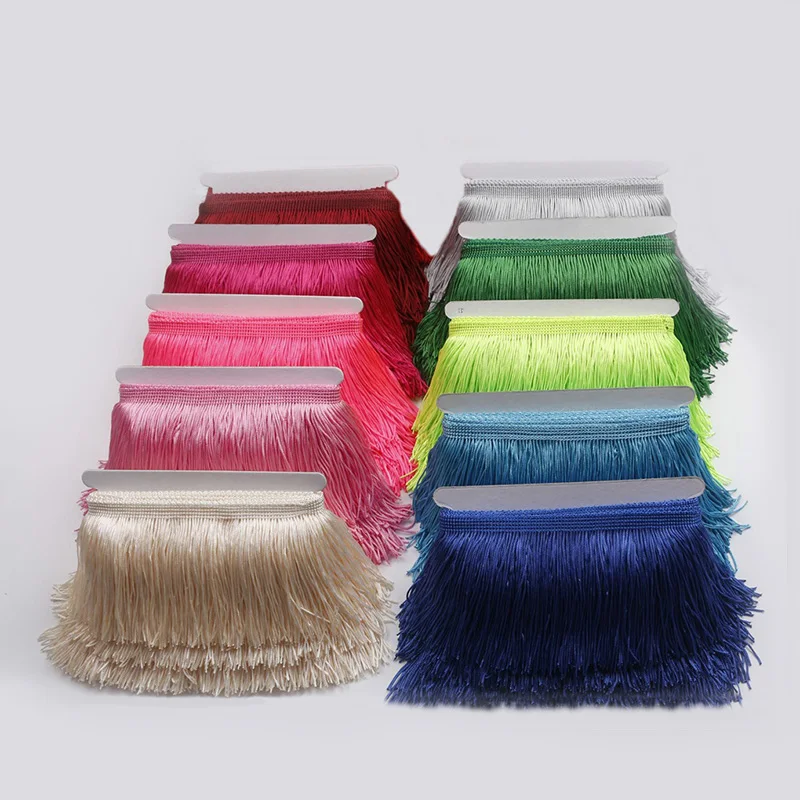 

5 yards 20cm long tassel lace fringe trim ribbon Tassels for curtains dresses fringes for sewing trimmings Garment accessories