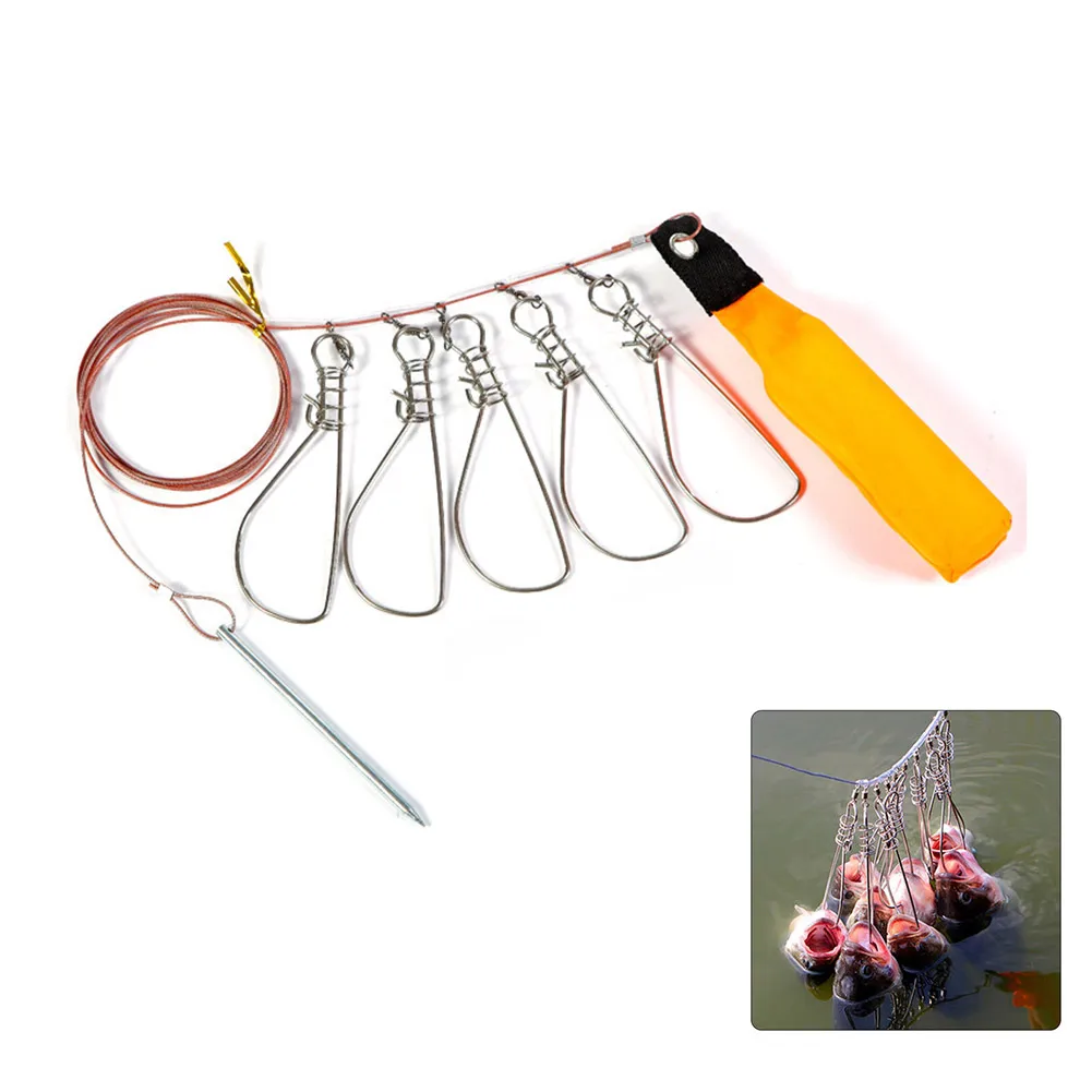 Fishing Lock Buckle Tackle Stainless Steel Fishing Chain Stringer With Buoy Durable Bass Perch Babial Bone Fishing Accessories
Fishing Lock Buckle Tackle Stainless Steel Fishing Chain Stringer With Buoy Durable Bass Perch Babial Bone Fishing Accessories