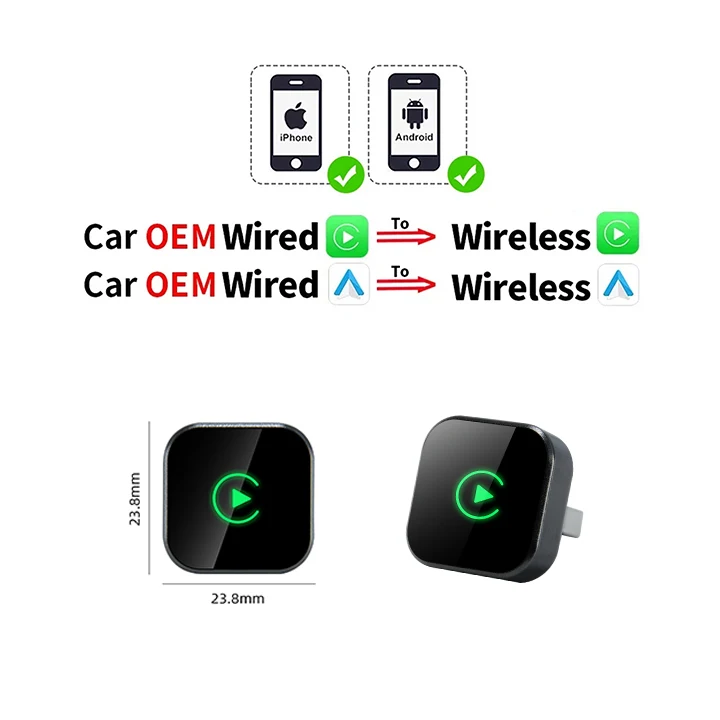 EKIY 2025 2 в 1 беспроводной адаптер CarPlay Android Auto, проводной к беспроводному мини-автомобилю Ai Box, универсальный для автомобилей с разъемом и утюгом
EKIY 2025 2 в 1 беспроводной адаптер CarPlay Android Auto, проводной к беспроводному мини-автомобилю Ai Box, универсальный для автомобилей с разъемом и утюгом