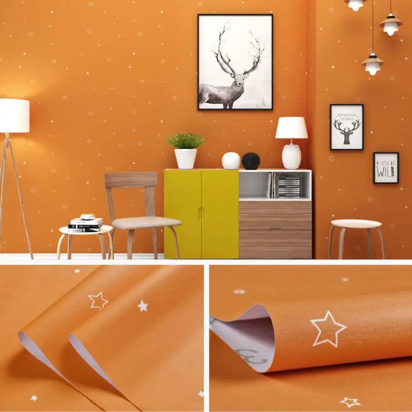 

Macaron Colorful Stars DIY Self Adhesive PVC Decorative Wallpaper for Bedroom Furniture Wall Sticker Kids Mural Cartoon Stars QZ