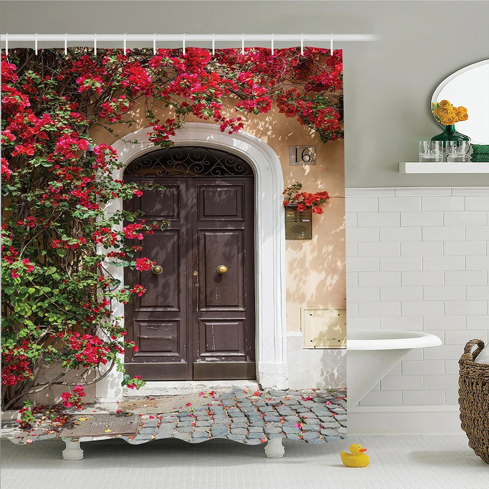 Занавеска для душа Марокканская, водонепроницаемая деревянная дверь, в комплекте декоративный Комплект для ванной комнаты, Европейский средневековый вход, Италия 
Занавеска для душа Марокканская, водонепроницаемая деревянная дверь, в комплекте декоративный Комплект для ванной комнаты, Европейский средневековый вход, Италия