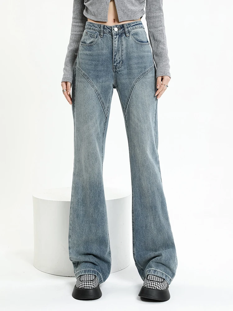 Spring Summer Women New Retro Wash Jean Trousers 2023 High Waist Straight Wide Leg Female Denim Pants American Style Streetwear
Spring Summer Women New Retro Wash Jean Trousers 2023 High Waist Straight Wide Leg Female Denim Pants American Style Streetwear