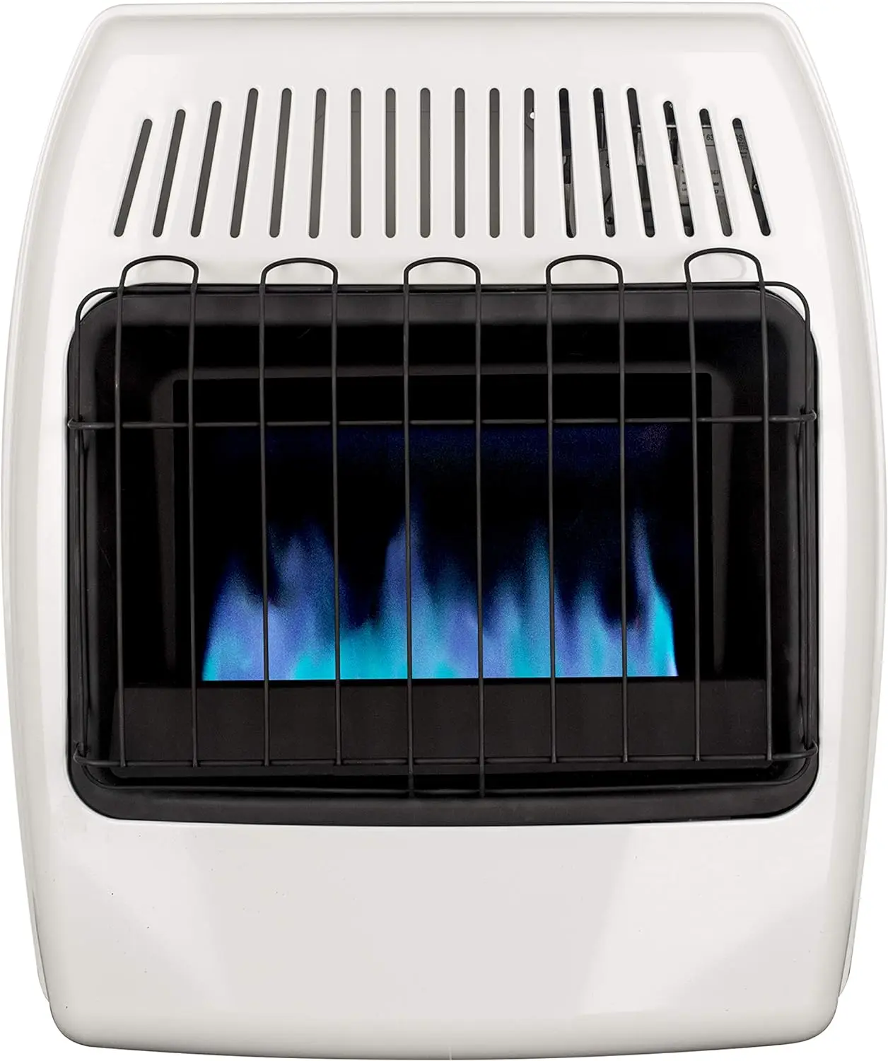 BTU Liquid Propane Blue Flame Vent Free Heater, White
BTU Liquid Propane Blue Flame Vent Free Heater, White