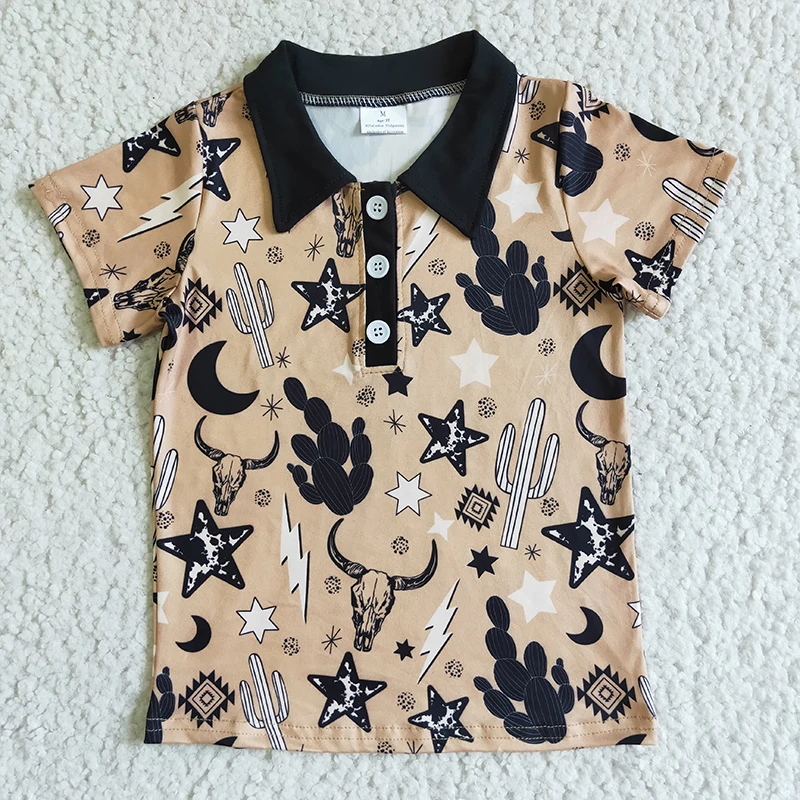 Boutique western cactus boys clothing short sleeves polo shirt summer clothes baby boy clothes RTS NO MOQ
Boutique western cactus boys clothing short sleeves polo shirt summer clothes baby boy clothes RTS NO MOQ