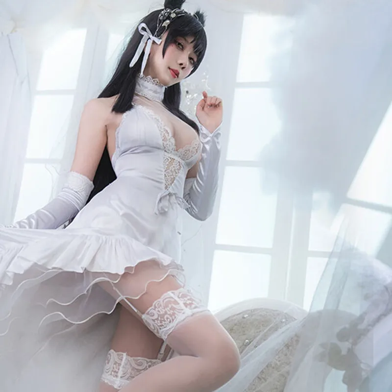 Game Azur Lane Anime Cosplay Costume Atago Oath Wedding Dress Wig Headdress Christmas Halloween Party Role Play Clothing
Game Azur Lane Anime Cosplay Costume Atago Oath Wedding Dress Wig Headdress Christmas Halloween Party Role Play Clothing