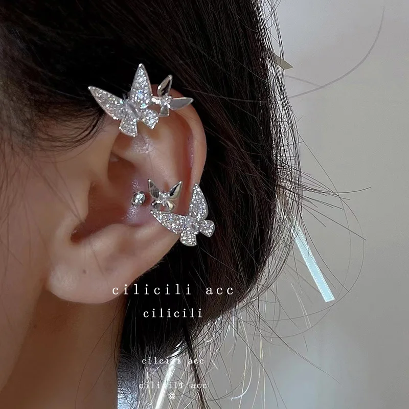 Rhinestone Butterfly Earcuffs Romantic Clip On The Earrings Korea Delicate Fashion Earring No Piercing Ear Cuff Delicate Jewelry
Rhinestone Butterfly Earcuffs Romantic Clip On The Earrings Korea Delicate Fashion Earring No Piercing Ear Cuff Delicate Jewelry