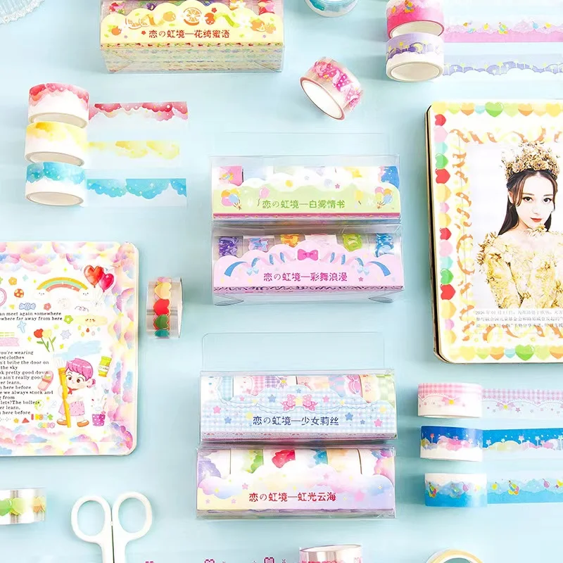 Милая клейкая лента Washi 6 рулонов/коробка для скрапбукинга домашних животных бумаги фестиваля декоративная клейкая Маскировочная лента школьные канцелярские принадлежности
Милая клейкая лента Washi 6 рулонов/коробка для скрапбукинга домашних животных бумаги фестиваля декоративная клейкая Маскировочная лента школьные канцелярские принадлежности