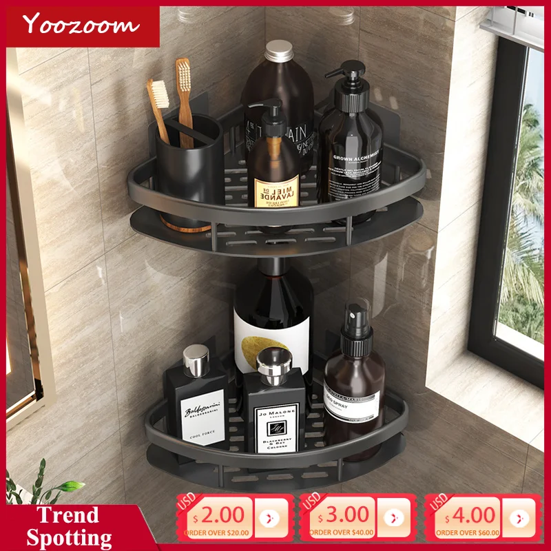 Настенная угловая полка-органайзер для ванной комнаты
Настенная угловая полка-органайзер для ванной комнаты