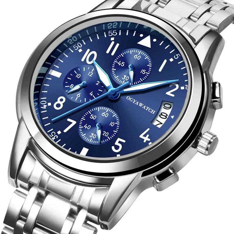 Luxury Brand Top Mens Watches Classic Three Eyes Steel Band Business Watch Mens Date Fashion Men's Clock Reloj Hombre 2022
Luxury Brand Top Mens Watches Classic Three Eyes Steel Band Business Watch Mens Date Fashion Men's Clock Reloj Hombre 2022