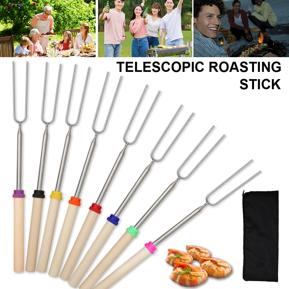 12Pcs Extendable Marshmallow Roasting Stick Telescoping Stainless Steel Hot Dog Forks with Wooden Handle for Outdoor Camping BBQ
12Pcs Extendable Marshmallow Roasting Stick Telescoping Stainless Steel Hot Dog Forks with Wooden Handle for Outdoor Camping BBQ