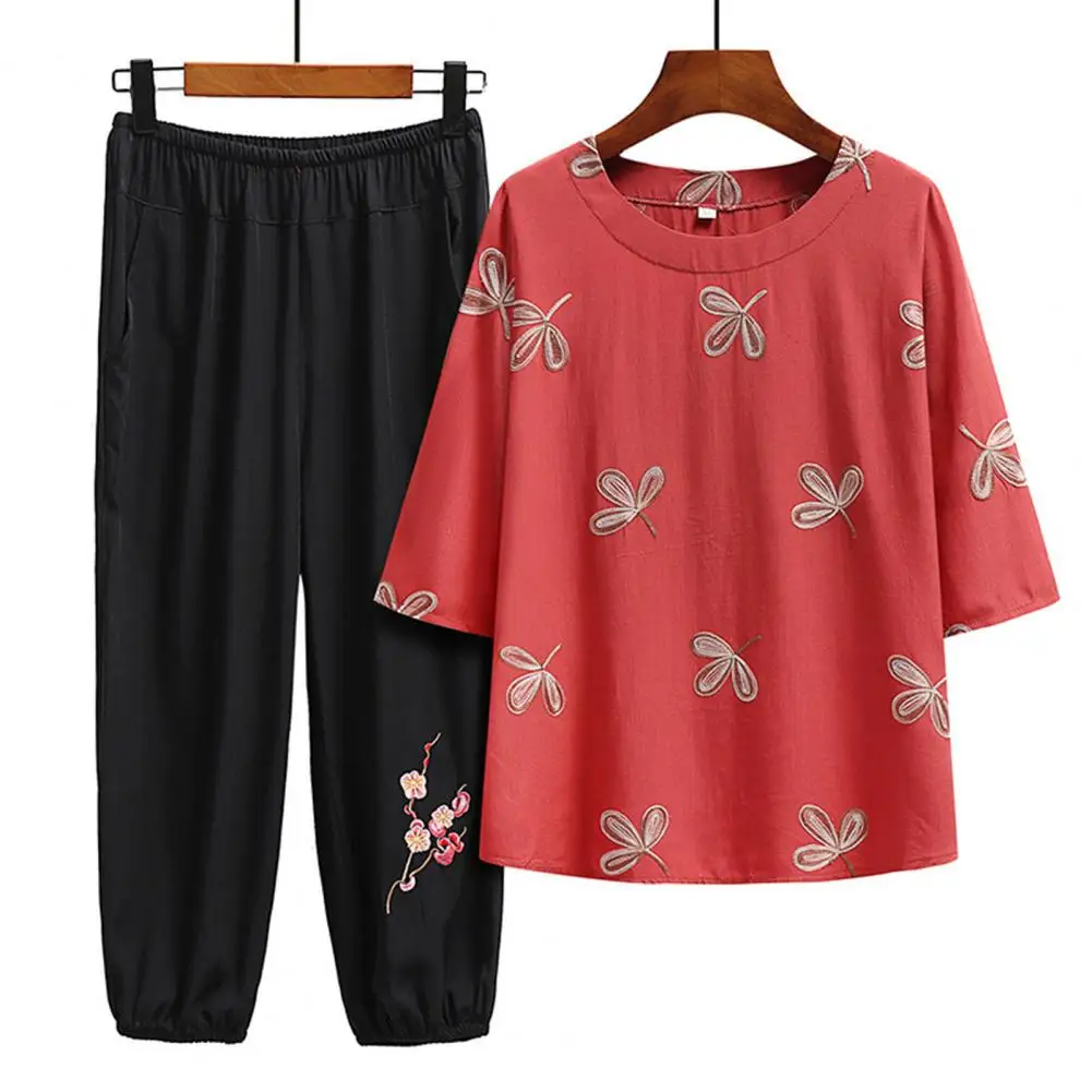 2Pcs/Set Summer Middle-Aged Elderly Women Suit 2 Piece Sets Women Outfit Comfy Short-Sleeve Loose Pant Sets Mother Gift
2Pcs/Set Summer Middle-Aged Elderly Women Suit 2 Piece Sets Women Outfit Comfy Short-Sleeve Loose Pant Sets Mother Gift