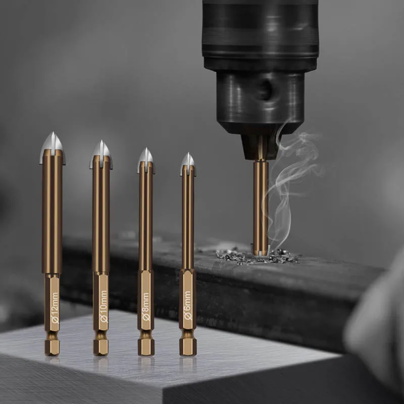 Cross Hex Tile Drill Bits Set Glass Concrete Drill Bit Power & Hand Tools Accessories for Glass Ceramic Concrete Hole Opener
Cross Hex Tile Drill Bits Set Glass Concrete Drill Bit Power & Hand Tools Accessories for Glass Ceramic Concrete Hole Opener