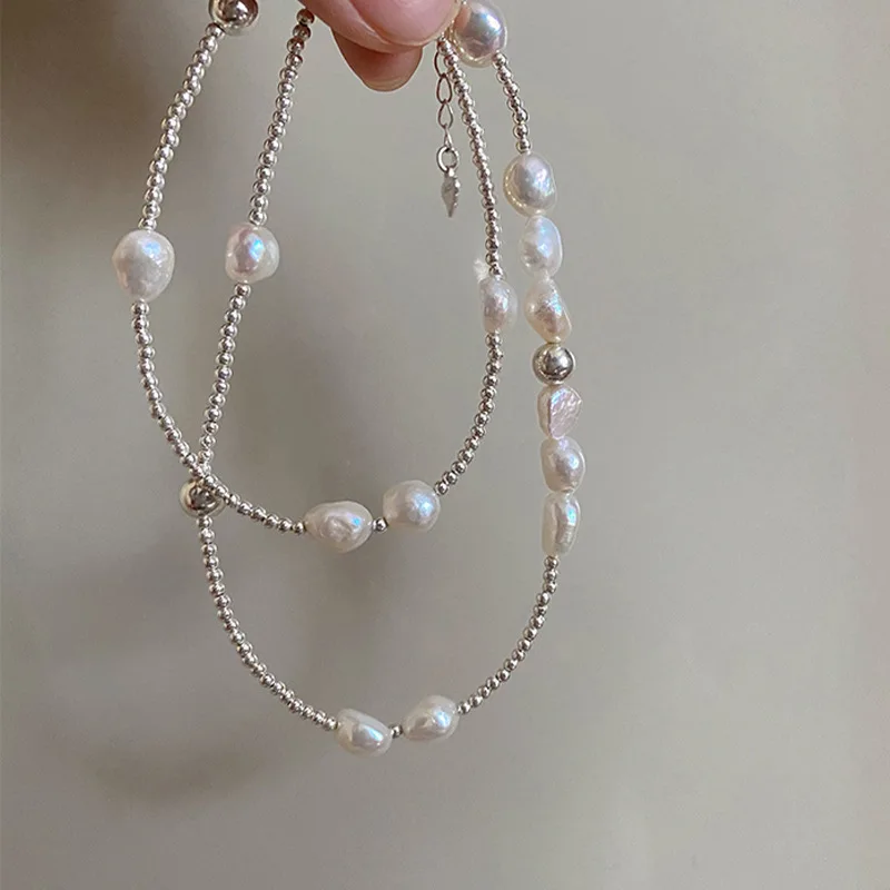 ALLNEWME Dainty Irregular Freshwater Pearl Beaded Necklaces for Women Stainless Steel Beads Strand Choker Necklace Pendientes
ALLNEWME Dainty Irregular Freshwater Pearl Beaded Necklaces for Women Stainless Steel Beads Strand Choker Necklace Pendientes