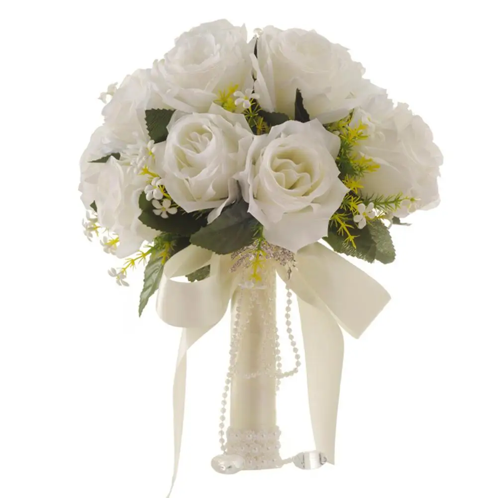Cream Bouquet for Bride Bridesmaids Soft Ribbons Artificial PE Rose Bridal Holding Flowers for Wedding, Party and Church
Cream Bouquet for Bride Bridesmaids Soft Ribbons Artificial PE Rose Bridal Holding Flowers for Wedding, Party and Church
