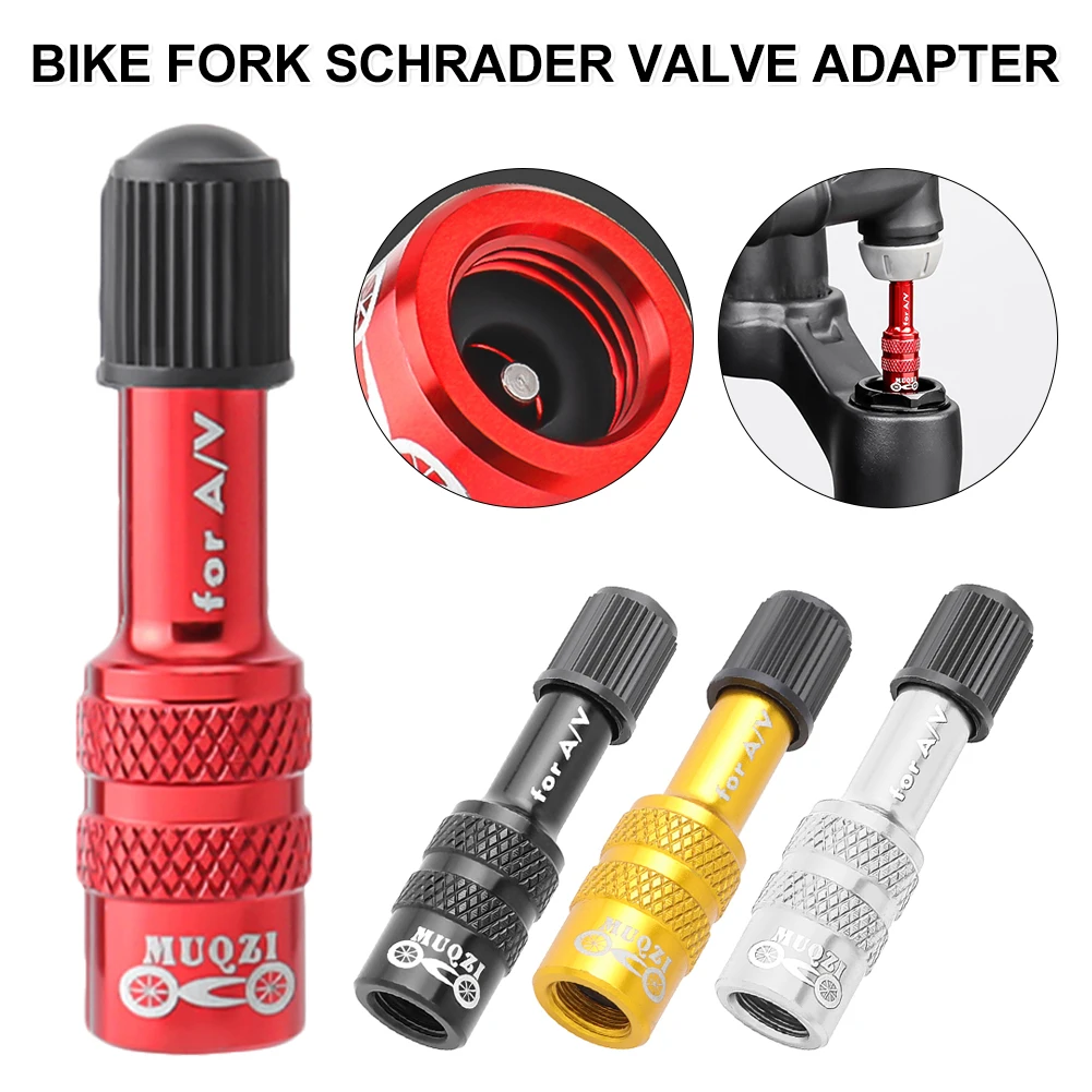 Bike Front Fork Schrader Valve Adapter MTB Road Bike Aluminum Alloy Air Fork Inflatable Valve Adapter Bicycle Accessories
Bike Front Fork Schrader Valve Adapter MTB Road Bike Aluminum Alloy Air Fork Inflatable Valve Adapter Bicycle Accessories