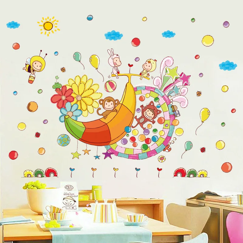 Banana Paradise Cartoon Children's Room Decoration Wall Stickers TV Sofa Background Kindergarten Background Decorative Decals
Banana Paradise Cartoon Children's Room Decoration Wall Stickers TV Sofa Background Kindergarten Background Decorative Decals