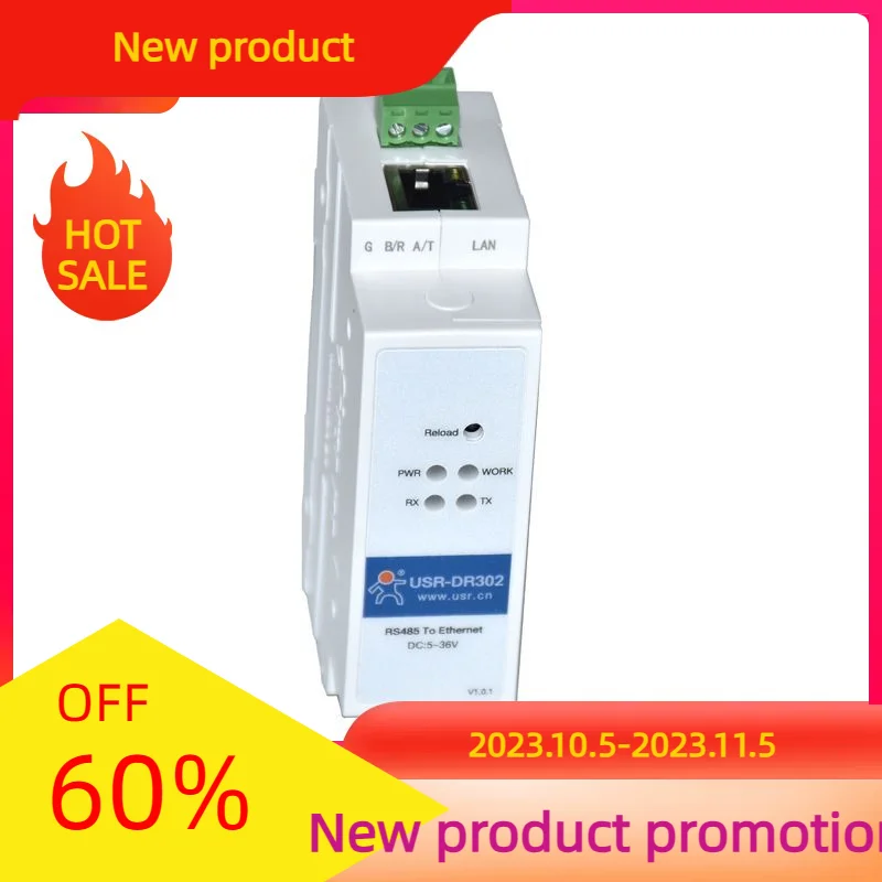 With Power Adaptor DIN-rail Mounting USR-DR302 Modbus RS485 to Ethernet converter RTU to TCP For Data Transmission
With Power Adaptor DIN-rail Mounting USR-DR302 Modbus RS485 to Ethernet converter RTU to TCP For Data Transmission