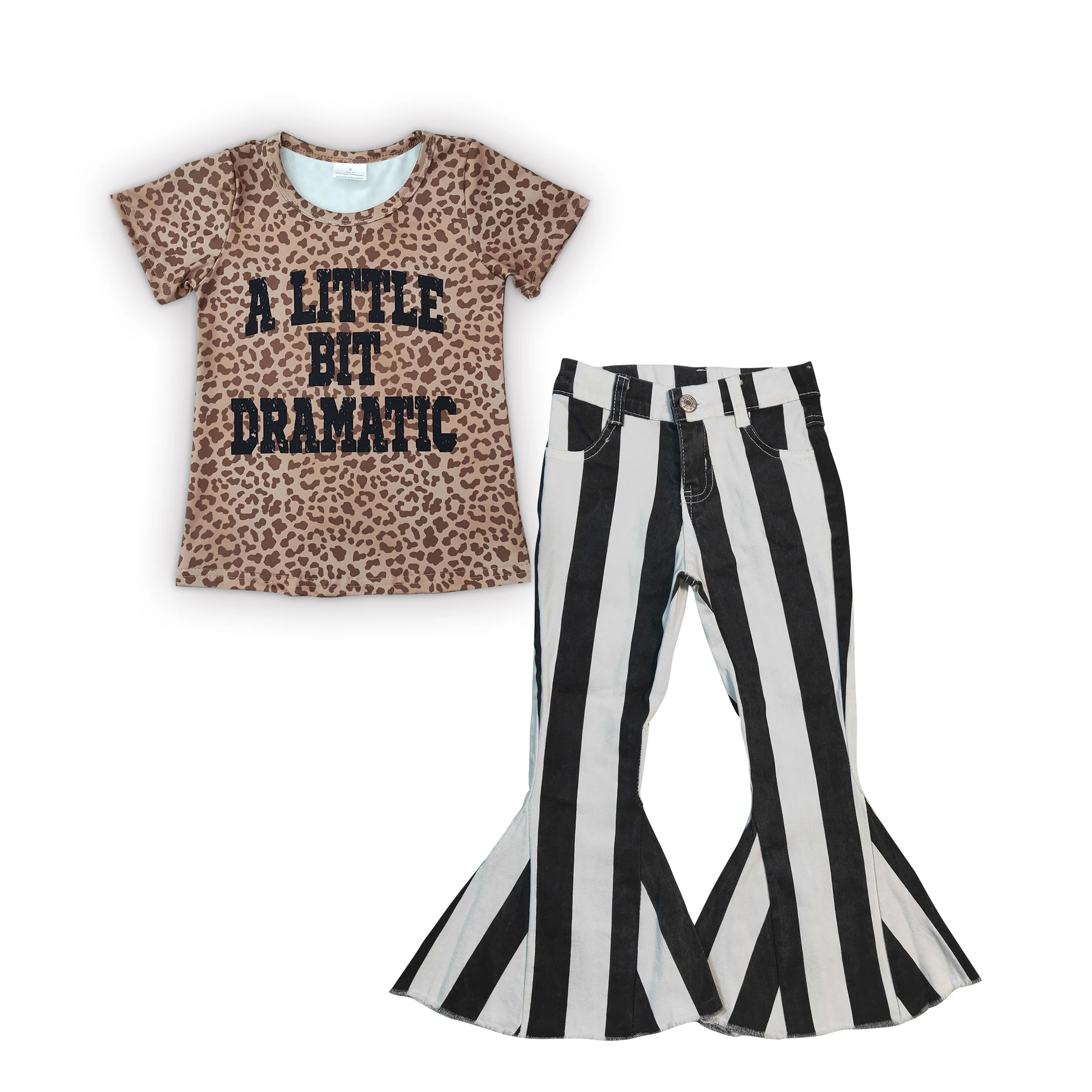 New Update 2023 Summer Leopard T Shirt Baby Boutique Clothes Kids Denim Flare Pants Children Outfit For Girls
New Update 2023 Summer Leopard T Shirt Baby Boutique Clothes Kids Denim Flare Pants Children Outfit For Girls