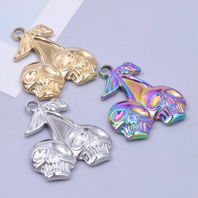 Fruit Cherry Skull Head Y2k Pendants Jewelry Making Charms Handmade Necklace Earrings Stainless Steel Charm Bulk Accessories
Fruit Cherry Skull Head Y2k Pendants Jewelry Making Charms Handmade Necklace Earrings Stainless Steel Charm Bulk Accessories