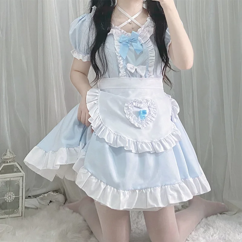 Anime Blue Cute Lolita Maid Cosplay Costume Lotita Dress Girls Woman Waitress Maid Party Stage Costumes Alice Maid Dress
Anime Blue Cute Lolita Maid Cosplay Costume Lotita Dress Girls Woman Waitress Maid Party Stage Costumes Alice Maid Dress