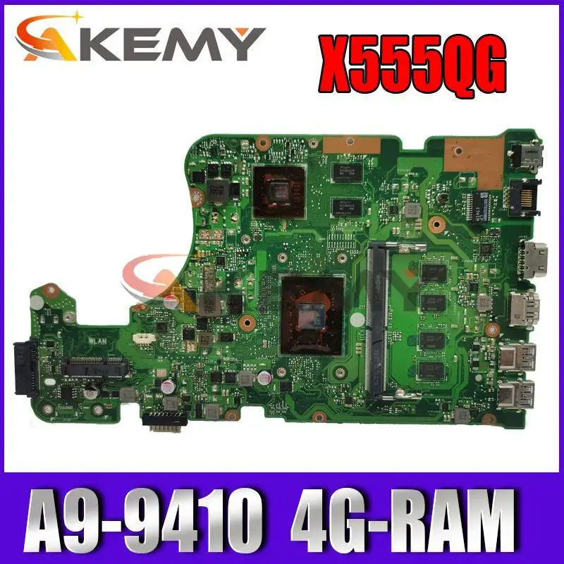 Akemy X555QG original motherboard for Asus X555BP X555Q X555B K555B K555Q motherboard with A9-9410 CPU 4GB memory 100% working
Akemy X555QG original motherboard for Asus X555BP X555Q X555B K555B K555Q motherboard with A9-9410 CPU 4GB memory 100% working