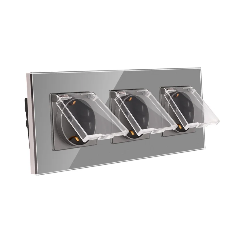 Водонепроницаемая розетка Bingoelec, настенная розетка из хрустального стекла, электрические розетки, розетки 16А, аксессуары, оборудование 
Водонепроницаемая розетка Bingoelec, настенная розетка из хрустального стекла, электрические розетки, розетки 16А, аксессуары, оборудование