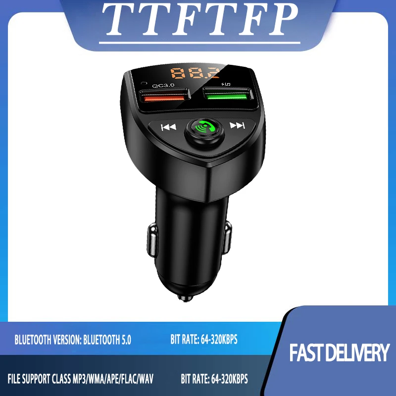 TTFTFP LED Screen Bluetooth Fm Transmiter Charge While Listening Car Music Car Mp3 Player Smart Fast Charging Adapter
TTFTFP LED Screen Bluetooth Fm Transmiter Charge While Listening Car Music Car Mp3 Player Smart Fast Charging Adapter